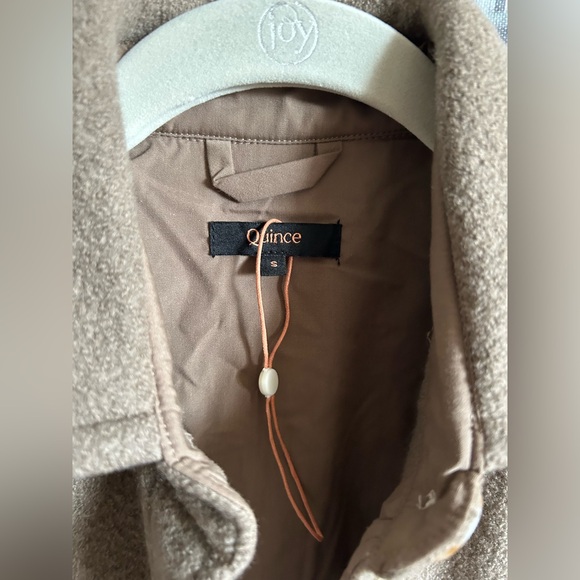 NWOT Quince 100% Merino Wool Shirt Jacket in Heather Elm - Picture 3 of 6